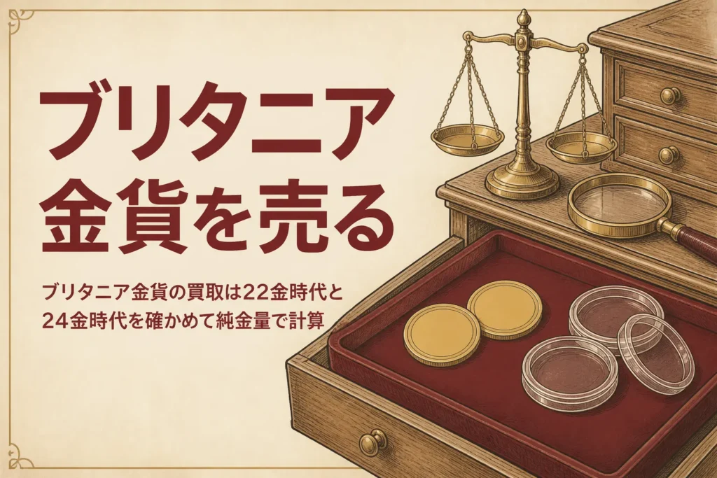 ブリタニア金貨の買取を解説する記事のアイキャッチ