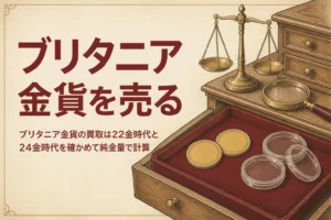 ブリタニア金貨の買取を解説する記事のアイキャッチ