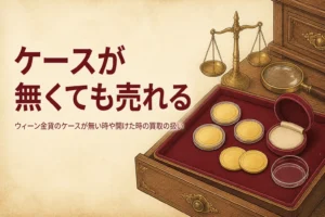 ウィーン金貨のケースが無い時の買取を解説する記事のアイキャッチ