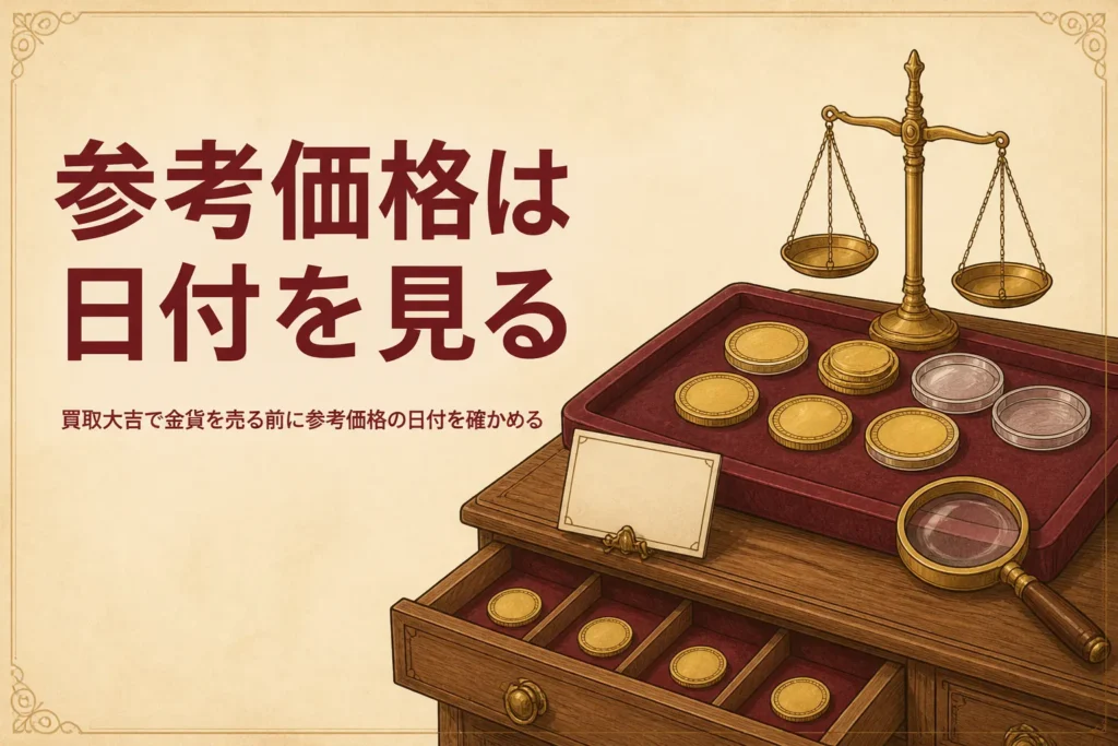 買取大吉で外国金貨を売る時のポイントを解説する記事のアイキャッチ