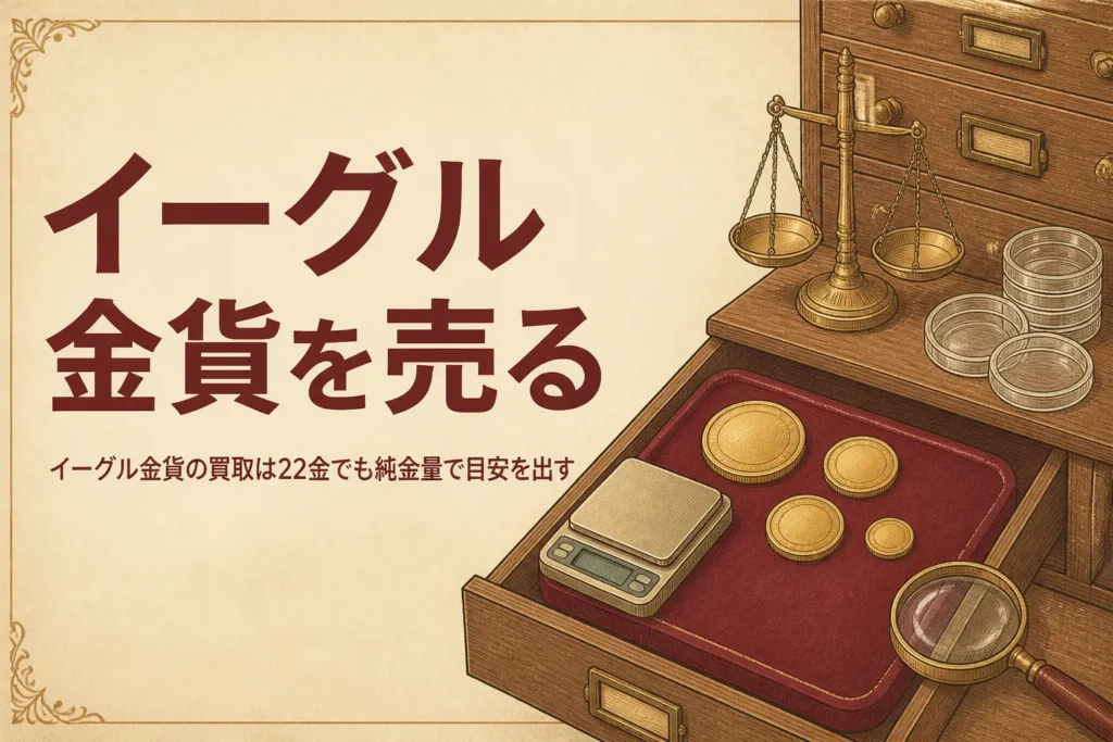 イーグル金貨の買取を解説する記事のアイキャッチ