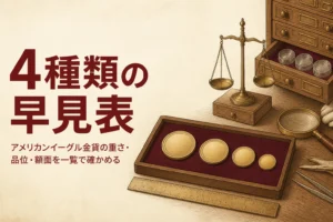 アメリカンイーグル金貨の種類を解説する記事のアイキャッチ