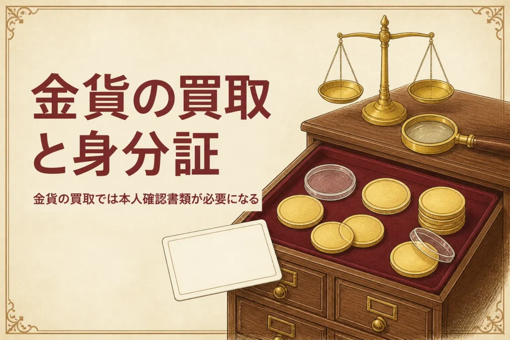 金貨の買取の本人確認を表すアイキャッチ