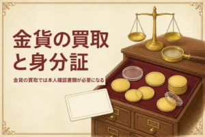 金貨の買取の本人確認を表すアイキャッチ