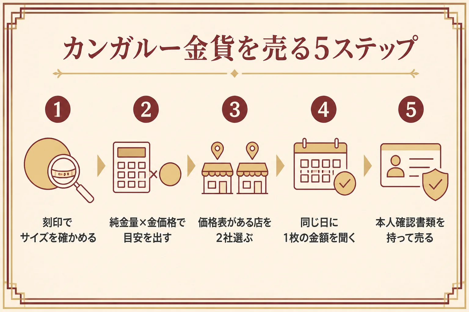 カンガルー金貨を売るまでの5ステップ