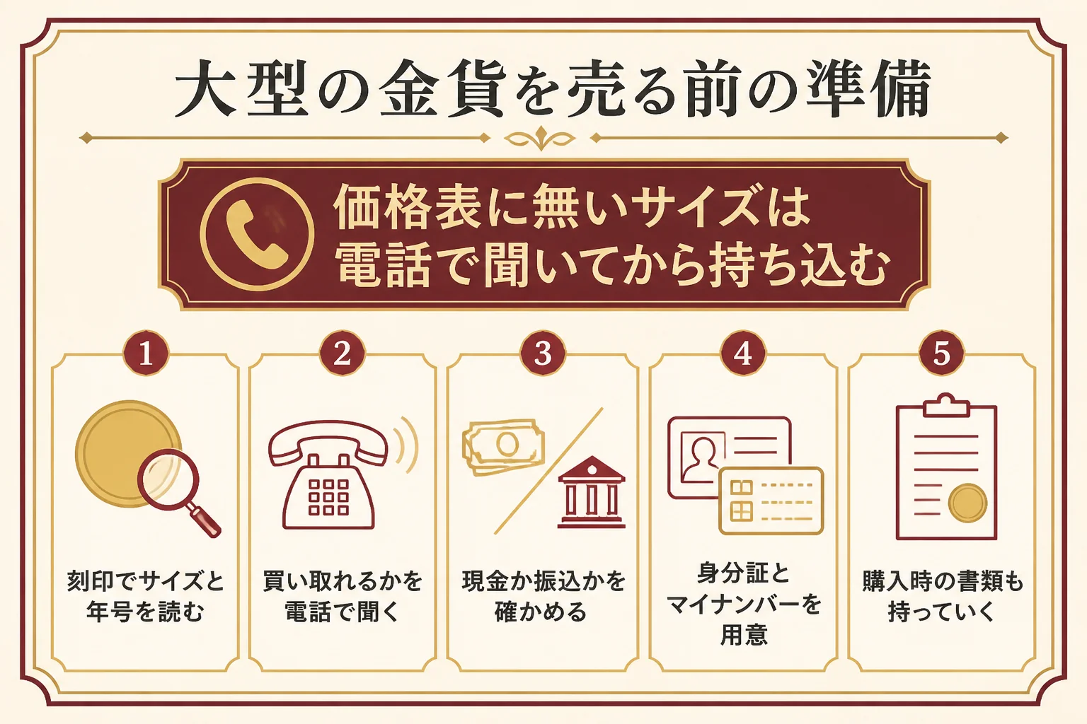 大型のカンガルー金貨を売る前の準備