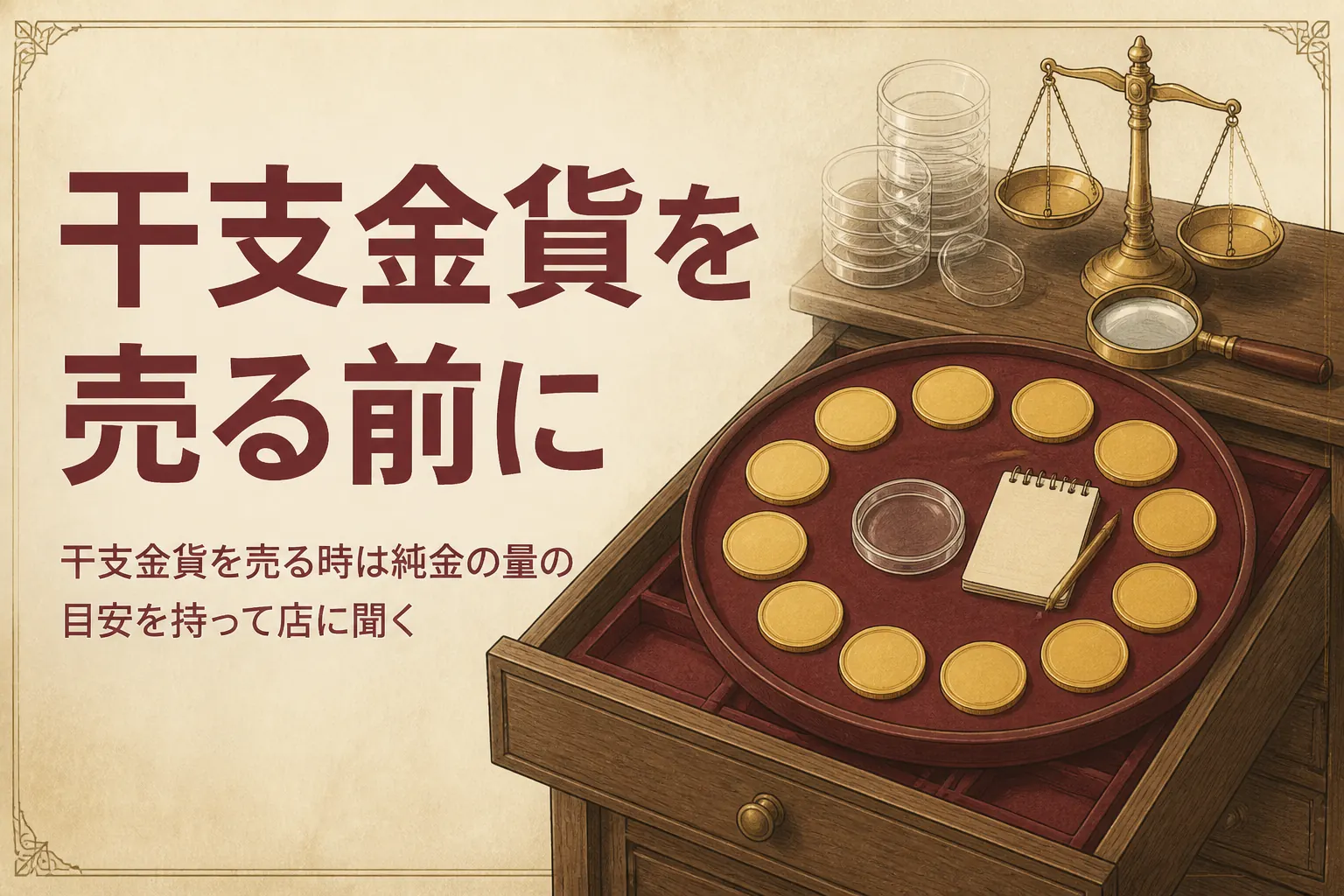 オーストラリアの干支金貨を売る方法を解説する記事のアイキャッチ