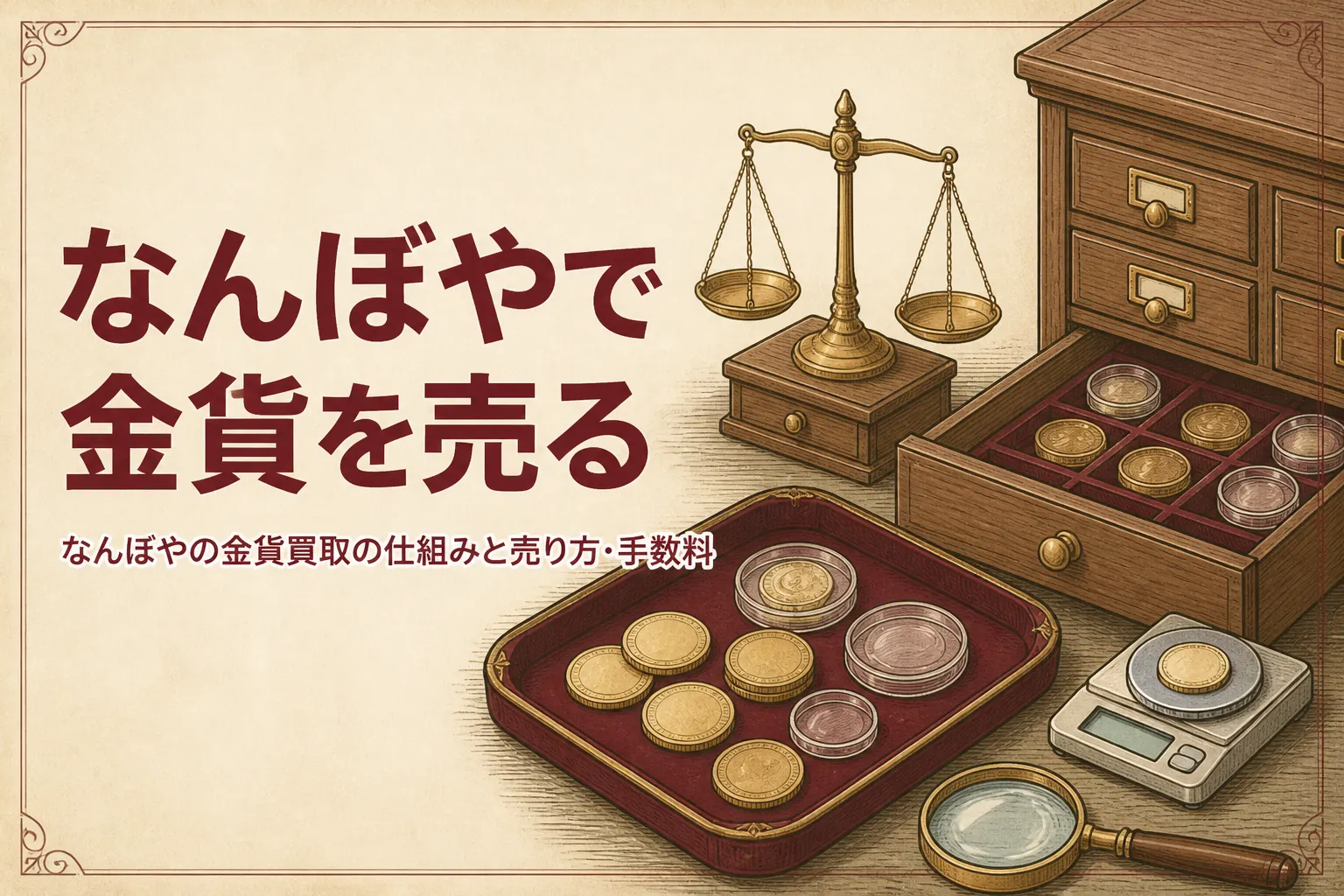 なんぼやの金貨買取を解説する記事のアイキャッチ
