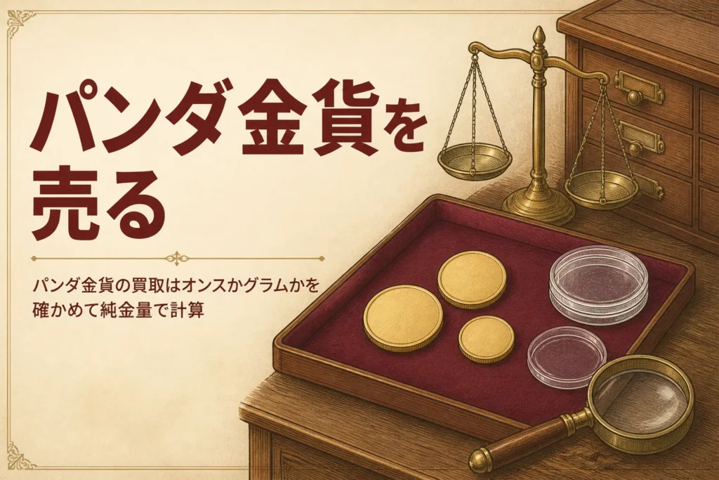 パンダ金貨の買取を解説する記事のアイキャッチ