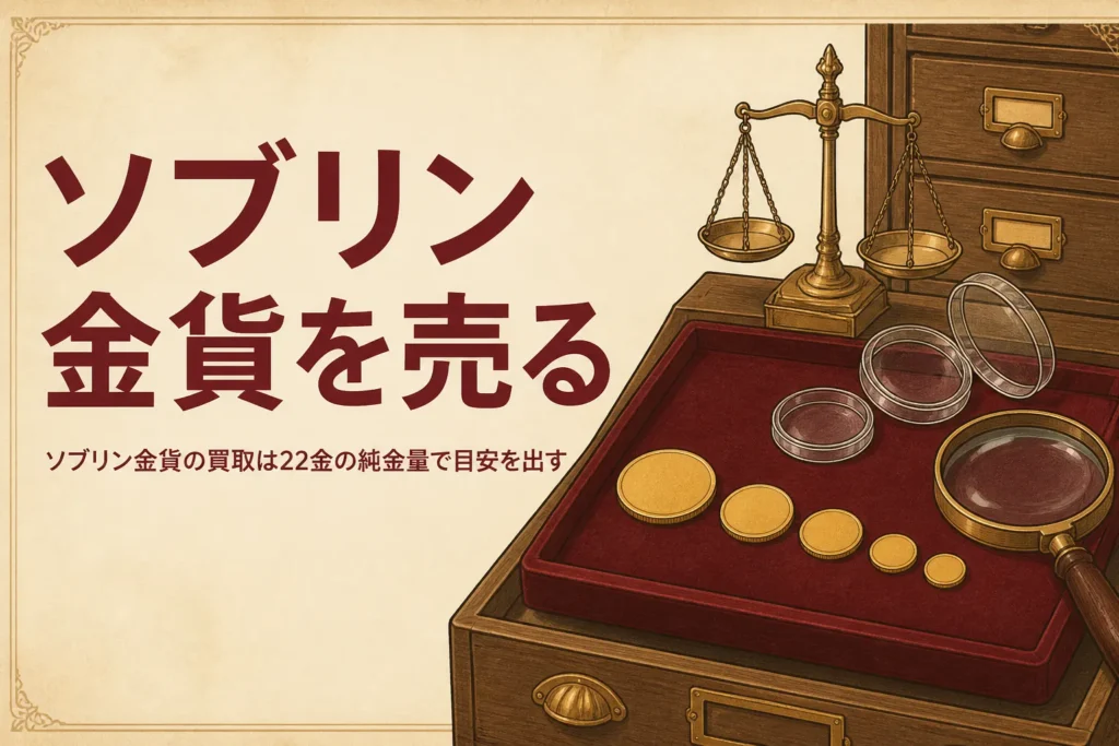 ソブリン金貨の買取を解説する記事のアイキャッチ