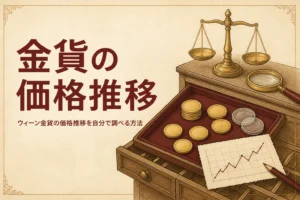 ウィーン金貨の価格推移の調べ方を表すアイキャッチ