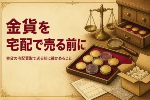 金貨の宅配買取を解説する記事のアイキャッチ