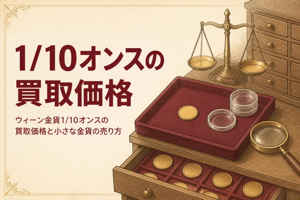 ウィーン金貨1/10オンスの買取価格を解説する記事のアイキャッチ