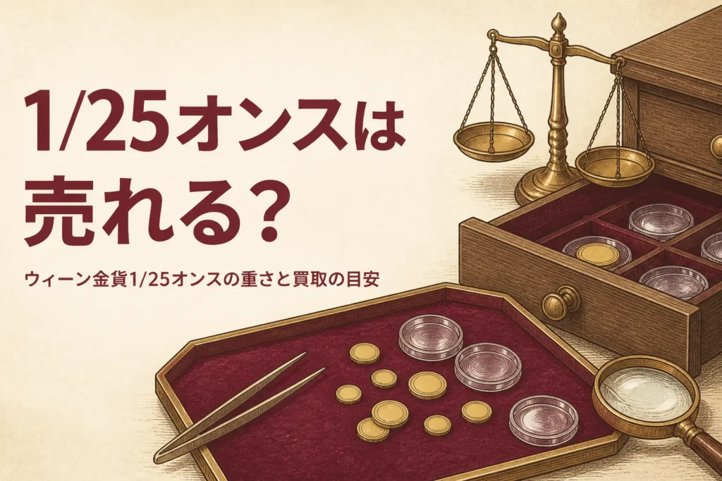 ウィーン金貨1/25オンスの買取を解説する記事のアイキャッチ