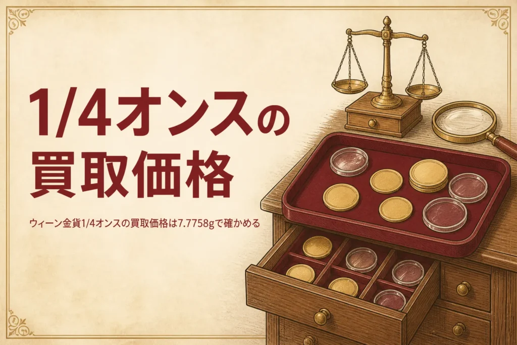 ウィーン金貨1/4オンスの買取価格を解説する記事のアイキャッチ